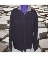 Michael Kors Long Sleeves Henley men&#39;s Black Shirt Knit Top Sweater Size... - $89.27 CAD