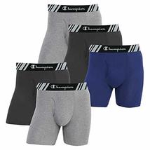 Champion Men&#39;s Boxer Briefs All Day Comfort No Ride Up, Black, Size X-Large - £23.67 GBP