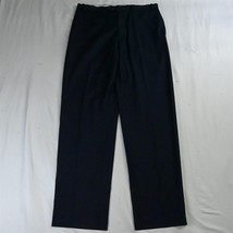 RRL Ralph Lauren 36 x 34 Navy Blue Straight Flat Front Mens Dress Pants - $24.99