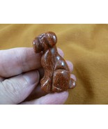 (Y-DOG-AI-558) Goldstone WIRE FOX AIREDALE Terrier dog gemstone carving ... - £11.14 GBP