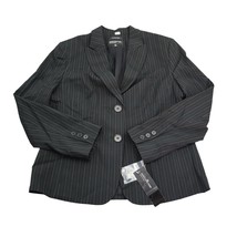 Jones New York Suit Jacket Womens 12 Black White Pinstripe Stretch Work ... - $35.62