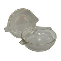 Pyrex Clear Glass Round Casserole 019 Baking Dish With Lid 20 oz Vintage... - £10.68 GBP