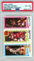 1980 Topps Larry Bird #34 Magic Johnson #139 Julius Erving Rookie PSA 6 P1233 - £3,281.23 GBP
