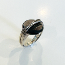 Emporia Armani 925 Sterling Silver Smoky Quartz Wire-wrapped Ring  Size 6.25 - £49.35 GBP