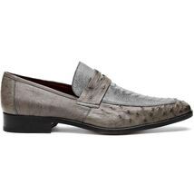 Marco Di Milano genuine ostrich leg and ostrich quill Shoes Fangio Serpentine Gr image 2