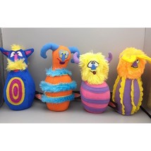 Monster Bowling Melissa And Doug Lot Of 4 Replacement Plush Pins about 7&quot; - £10.27 GBP