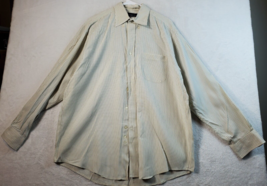 Brooks Brothers Shirt Mens Size Large Cream Check Long Sleeve Collar But... - $18.47