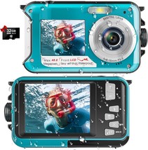 Waterproof Digital Camera Underwater Camera Full HD 2.7K 48 MP Video Recorder Se - £109.16 GBP