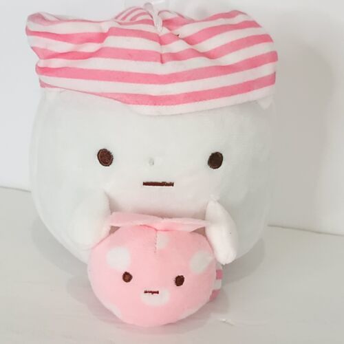 Sumikko Gurashi White Bear With Lunch Bag Bandana Plush Japan Kawaii 7&quot; - $22.76