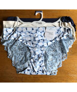 Tranquil &amp; True Women&#39;s 1X Bikini With Lace Briefs Panties Underwear Blu... - $20.69 CAD