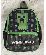 Minecraft Creeper kids zipper Backpack 2020 used Jinx Black Green 17&quot; X 12&quot; - $16.35 CAD