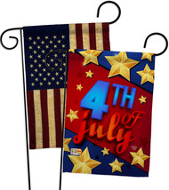 4th of July Stars - Impressions Decorative USA Vintage - Applique Garden... - £24.90 GBP