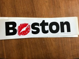 Lip Stickers Bumper Sticker Kiss Boston 11&quot; x 3&quot; NEW Original 1982 - $10.60