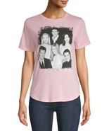 Friends TV Show Juniors Tee Cast Group Photo Picture Pink T-Shirt Medium... - $23.01 CAD
