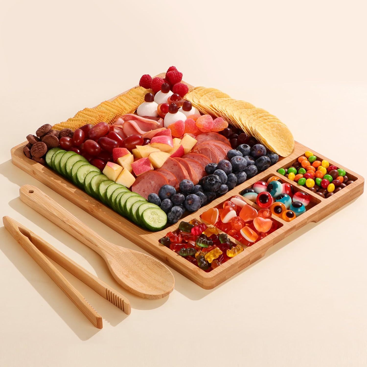 Charcuterie Boards Gift Set:15.7&quot; L X 11.8&quot; W Large Bamboo Cheese, Birthday - $35.94