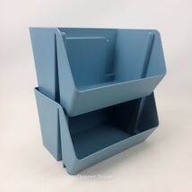 (Lot Of 2) IKEA FODERTRAG Organizer for Desk/Wall Light Blue Stackable New - $28.99