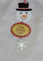 Jolly Happy Soul Snowman Christmas Tree Metal Ornament 4.5" - $7.99 Jolly Happy Soul Snowman Christmas Tree Metal Ornament 4.5" - $7.99