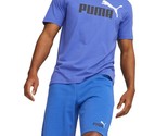 Puma Men&#39;s Essential Logo T-Shirt Royal Sapphire/Blk/Wht-XL - £15.30 GBP