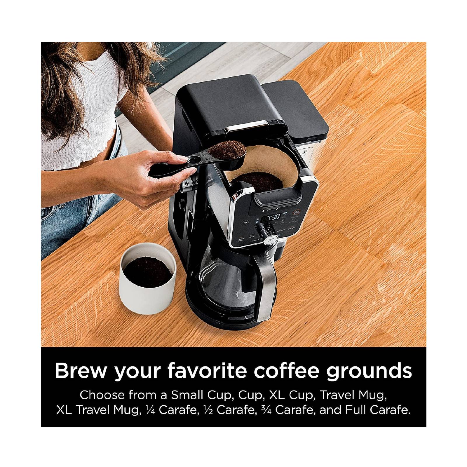 Ninja CFP201 DualBrew System 12Cup Coffee Maker With KCup Capsules