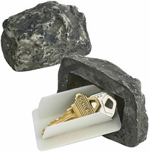 Stone Diversion Safe Home Security Secret Compartment Key Holder Hidden ... - $16.19