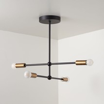 Mid Century Ceiling Light 4 light Sputnik Brass Chandelier Décor Iconic Light - £96.76 GBP