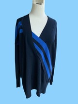 $395 Nwt Rag &amp; Bone Ladies Designer Long Sleeve Merino Wool Navy Sweater Vneck M - £190.12 GBP