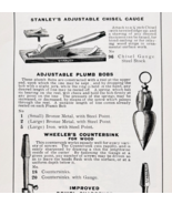 1900 Stanley Tools Plumb Bobs Chisel Advertisement Victorian Wood Engrav... - $19.99