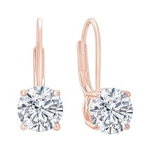 1 Carat (ctw) Moissanite Diamond Dangle Drop Earrings for Women Brilliant Round  - £78.08 GBP+