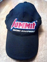 Summit Racing Equipment Black Red Strapback Hat Cap NWT American Flag - £11.93 GBP