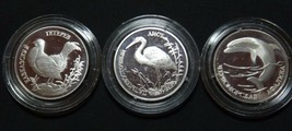 Russia 3 x 1 Rublo 1995 Proof Argento in Capsula Libro Rosso Rare Monete - £217.63 GBP