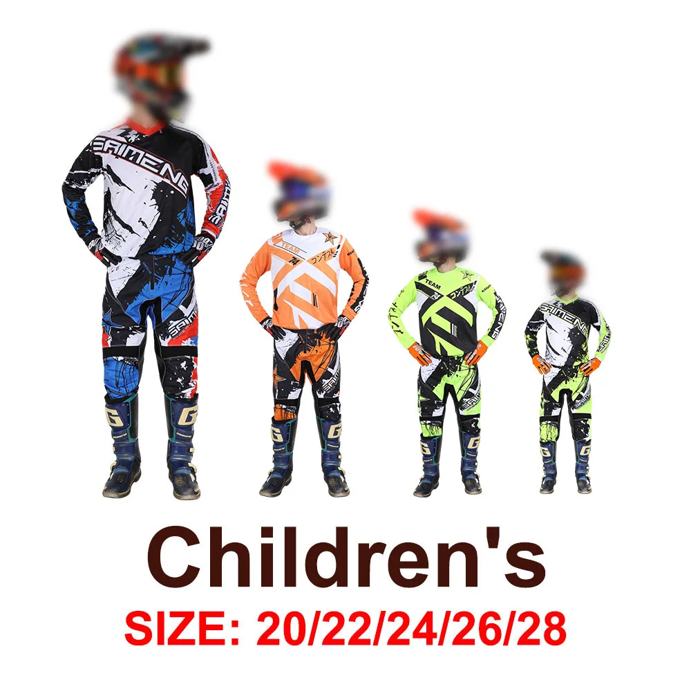 motocross gear set for kids Dirt Bike racing suit boy girl Downhill Jersey Pant - £94.31 GBP+