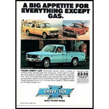 1980 Chevy Luv Pickup Truck Vintage Print Ad Gas Station Fuel Crisis Wal... - £8.45 GBP