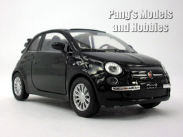 4.25 inch 2010 Fiat 500C (500) 1/32 Scale Diecast Model by Welly - BLACK - £13.17 GBP