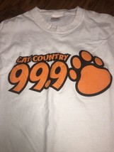 Cat Country Vintage Promo “Orange Paw Print” Hanes Size XL Promotional T... - $46.45