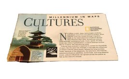 National Geographic Map August 1999 Millennium In Maps Cultures Ascent Cities - £2.87 GBP