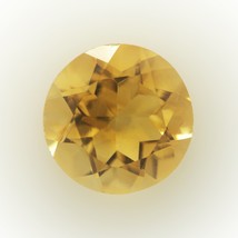 Natural Citrine Round Faceted Cut 8X8mm Amber Yellow Color VVS Clarity Loose Gem - £20.35 GBP