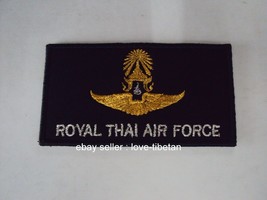 ROYAL THAI AIR FORCE PATCH NAMETAG ENGLISH LANGUAGE, RTAF BLACK PATCH - £7.95 GBP