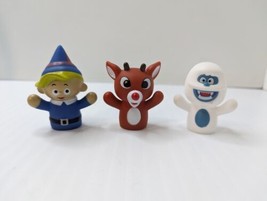 3 Rudolph Island of Misfit Toys Hermey Elf Abominable Snowman Finger Puppets - £9.35 GBP