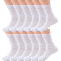 12 pairs Mens Cotton Athletic Sport Casual Long Work Crew Socks Size 9-11 6-12 - £18.95 GBP