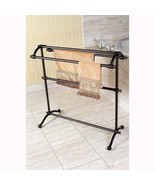 Standing Pedestal Towel Holder Bronze Tiered Drying Rack Tower Bar Stand... - $105.92