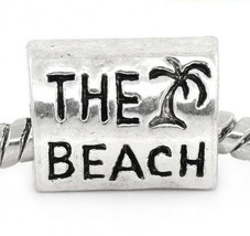 The Beach Palm European Large Hole Bead For Charm Bracelets C119 - £2.78 GBP