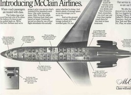 McClain Airlines Poster Finally a Cure for Cabin Fever 1984 Cutaway Firs... - £30.03 GBP