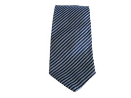 Fratelli Men Blue Stripes 100% Silk Tie Necktie  Dress Made In Italy - £16.39 GBP