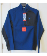 Spyder Active Mid Weight Waffle Knit 1/2 Zip Pullover Blue Men&#39;s Sz M NWT - $31.11