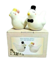 Cracker Barrel Dove Wedding Couple Salt Pepper Shakers Ceramic Gift Box ... - $255.45 MXN