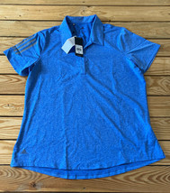 adidas NWT Men’s Short Sleeve polo shirt size XL blue Q2 - £21.04 GBP