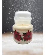 Vintage Poinsettia Christmas Hearth Scented 16 oz. Luxury Soy Wax Candle - £37.62 GBP