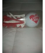  Golf ball and tees gift set Love You heart logo red/white tees HTC Golf... - £8.77 GBP