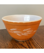 Pyrex Autumn Harvest Wheat Mixing Bowl #401 Vintage 75ML Rust Orange Exc... - $8.90