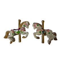 Vintage Christmas Around the World Carousel Horse Ornaments (2) - £10.36 GBP